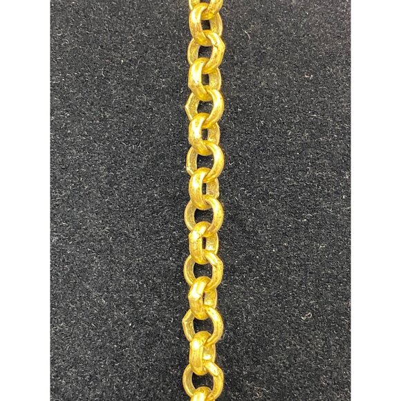 J.Crew Gold-Tone Necklace With Clear Geometric Crystal Accents Lobster Clasp Clo - Picture 2 of 9